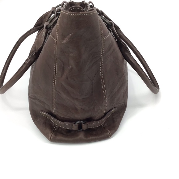 J Jill Brown Textured Embossed Leather Tote - Picture 15 of 16